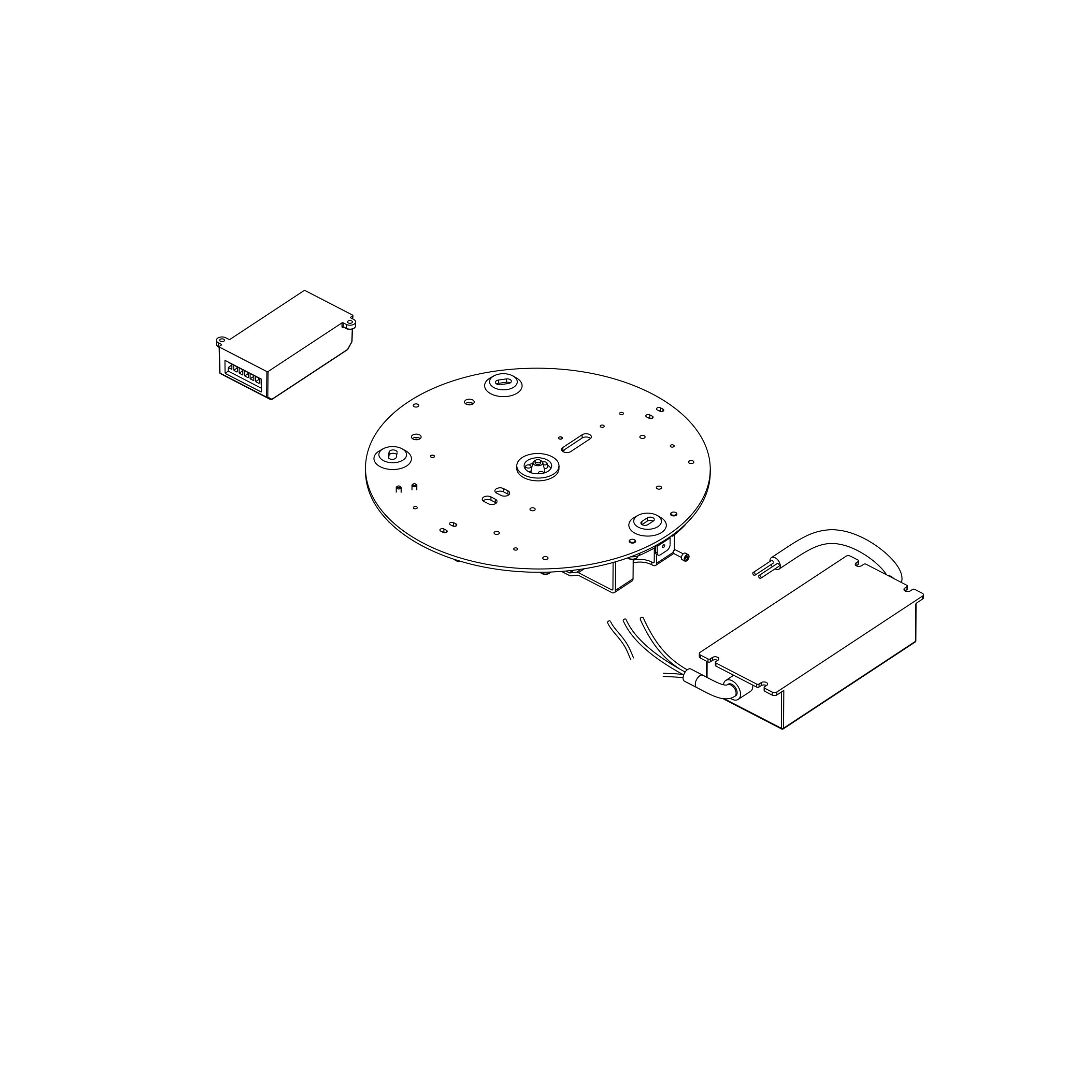 Skynest C - Ceiling rose assembly with ceiling attachment, power supply and dimmer